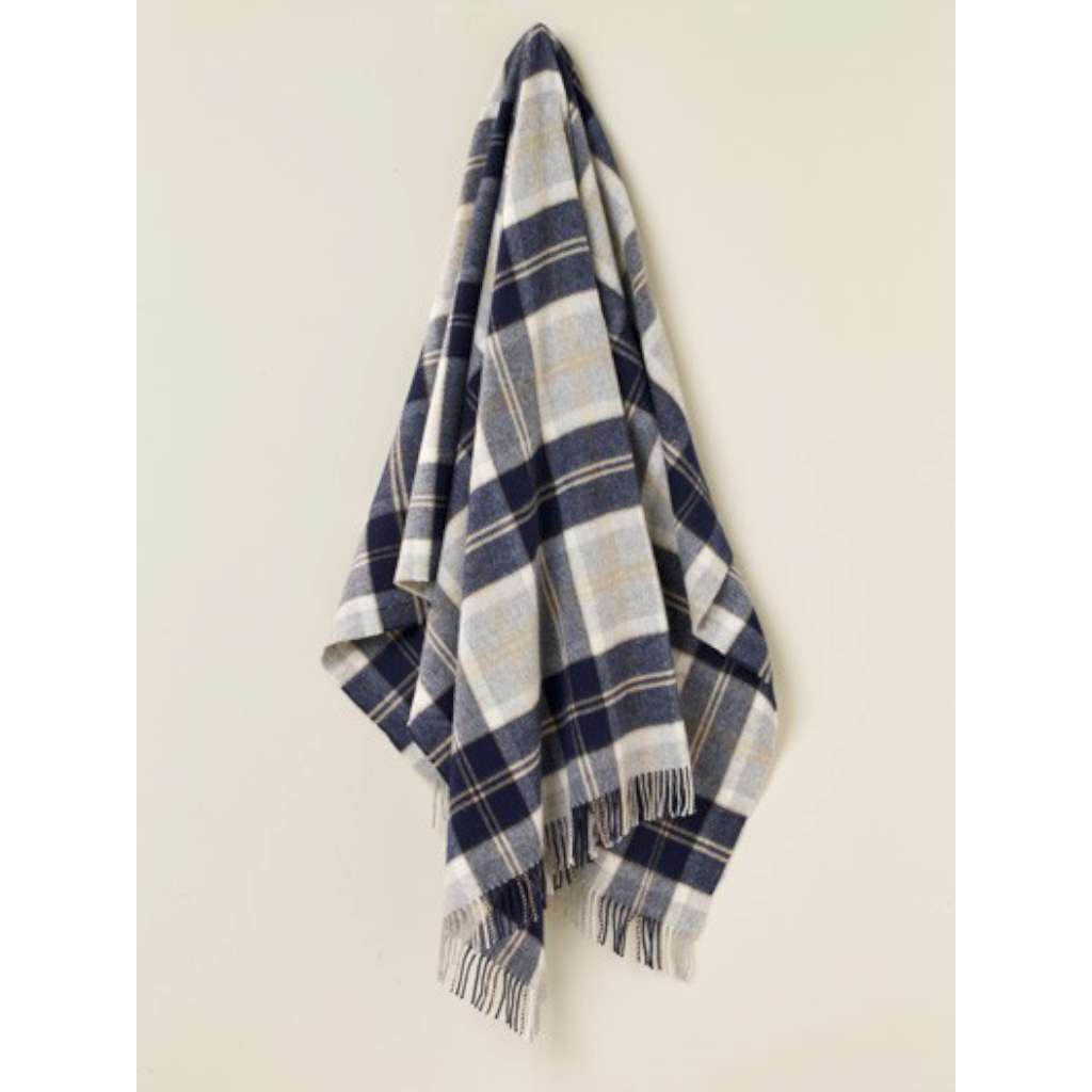 Bronte by Moon - Bannockbane Tartan Merino Throw - Silver. Australian Art Prints and Homewares. Green Door Decor. www.greendoordecor.com.au