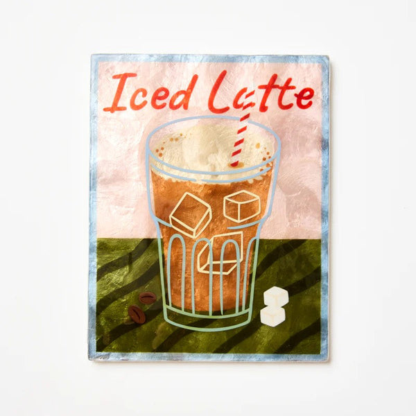 'Barista' Wall Art | Iced Latte by Jones and Co. Australian Art Prints, Gifts, Fashion and Homewares. Green Door Decor. www.greendoordecor.com.au
