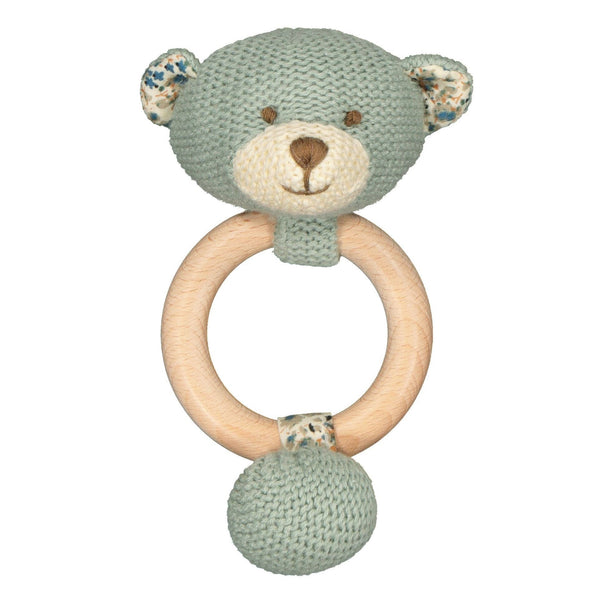 'Barney Bear' Knit Teether by Lily & George. Australian Art Prints and Homewares. Green Door Decor. www.greendoordecor.com.au