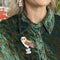 Barny Owl Brooch | Erstwilder x Fleur Harris x Enid Blyton 'The Magic Faraway Tree'. Australian Art Prints, Gifts, Fashion and Homewares. Green Door Decor. www.greendoordecor.com.au