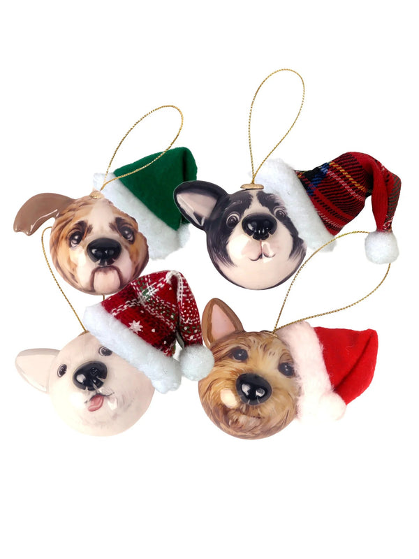 Bauble Set | Party Dogs by La La Land. Australian Art Prints, Gifts, Fashion and Homewares. Green Door Decor. www.greendoordecor.com.au