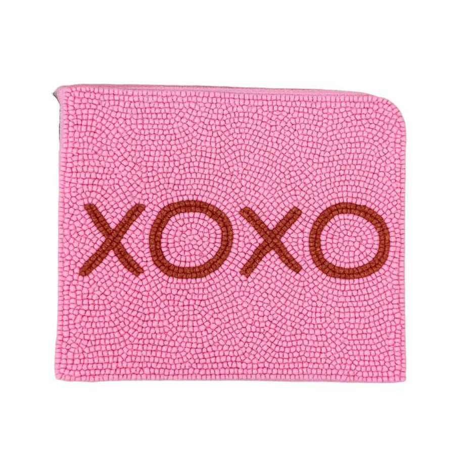 Beaded Coin Purse | XOXO Pink by Mink & Me. Australian Art Prints and Homewares. Green Door Decor. www.greendoordecor.com.au