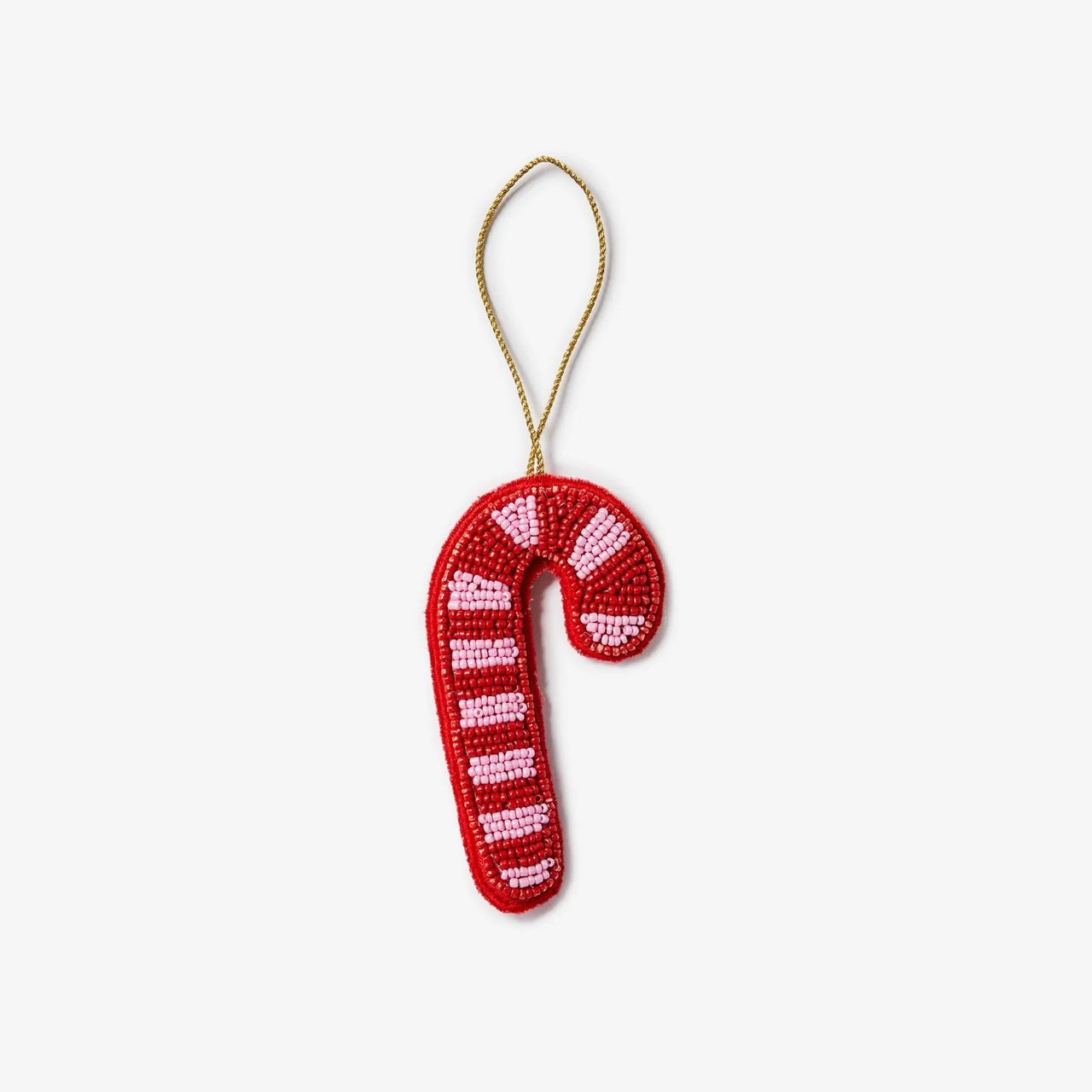 Beaded Christmas Decoration | Candy Cane Pink by Bonnie and Neil. Australian Art Prints and Homewares. Green Door Decor. www.greendoordecor.com.au
