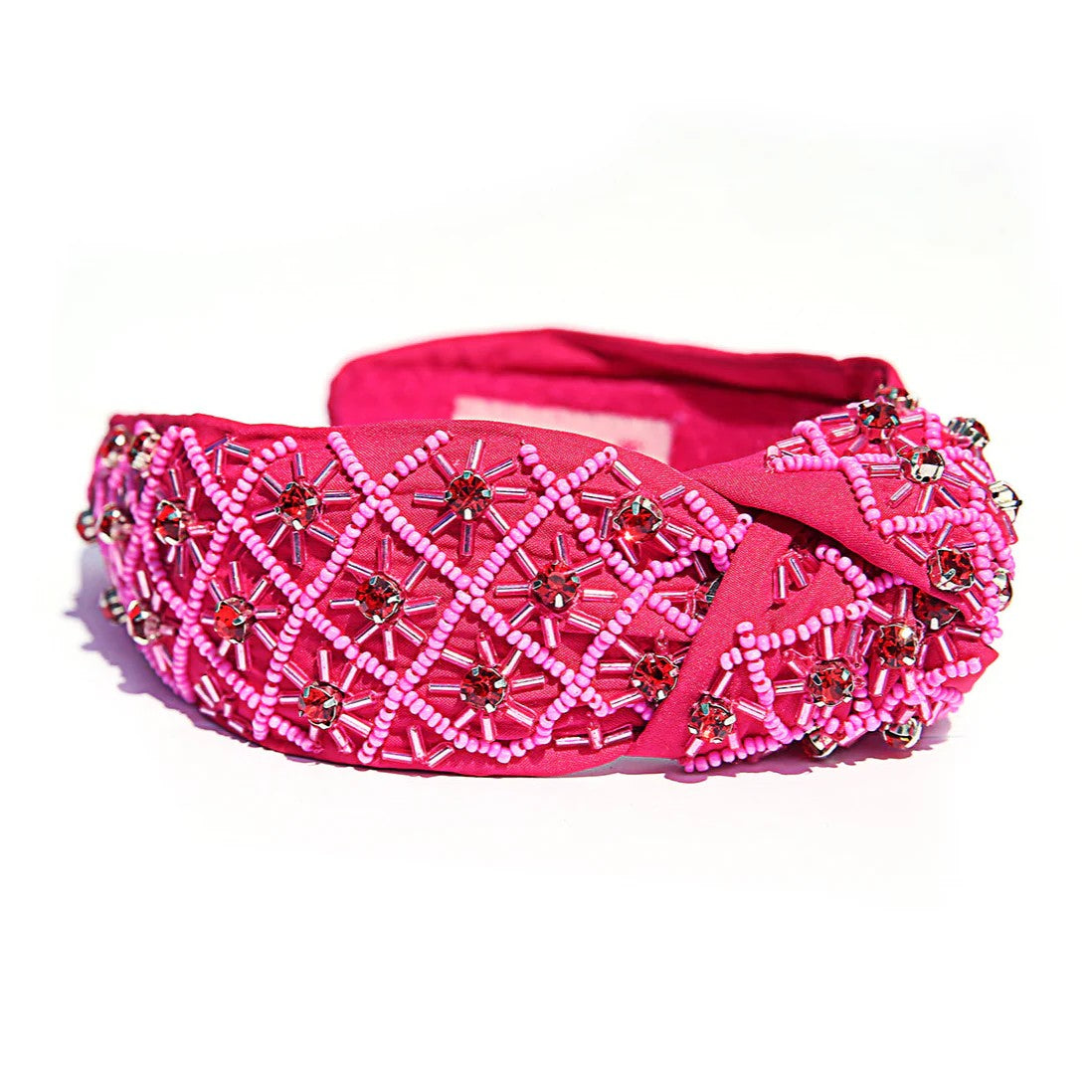 Beaded Headband | Hot Pink Diamante by Kingston Jewellery. Australian Art Prints and Homewares. Green Door Decor. www.greendoordecor.com.au