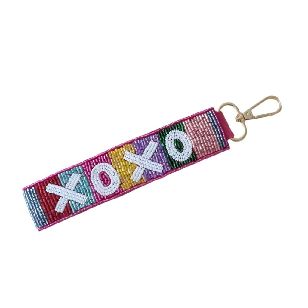 Beaded Keychain | XOXO by Mink & Me. Australian Art Prints and Homewares. Green Door Decor. www.greendoordecor.com.au