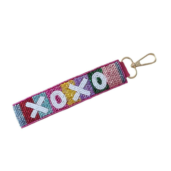 Beaded Keychain | XOXO by Mink & Me. Australian Art Prints and Homewares. Green Door Decor. www.greendoordecor.com.au