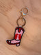 Beaded Keyring | Cowboy Boot by Mink & Me. Australian Art Prints and Homewares. Green Door Decor. www.greendoordecor.com.au