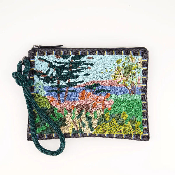 Beaded Line Clutch | Palisades by Nancybird. Australian Art Prints, Gifts, Fashion and Homewares. Green Door Decor. www.greendoordecor.com.au
