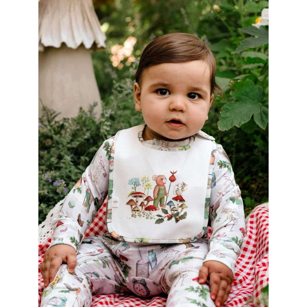 'Bear & Mouse' Dandy Duo Bibs - 2 pack | Tapioca by Fleur Harris. Australian Art Prints, Gifts, Fashion and Homewares. Green Door Decor. www.greendoordecor.com.au