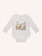 Bear's Adventure | Cuddle Bodysuit - Cream by Fleur Harris. Australian Art Prints, Gifts, Fashion and Homewares. Green Door Decor. www.greendoordecor.com.au