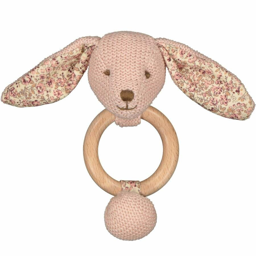 'Beatrix' Bunny Knit Teether by Lily & George. Australian Art Prints and Homewares. Green Door Decor. www.greendoordecor.com.au