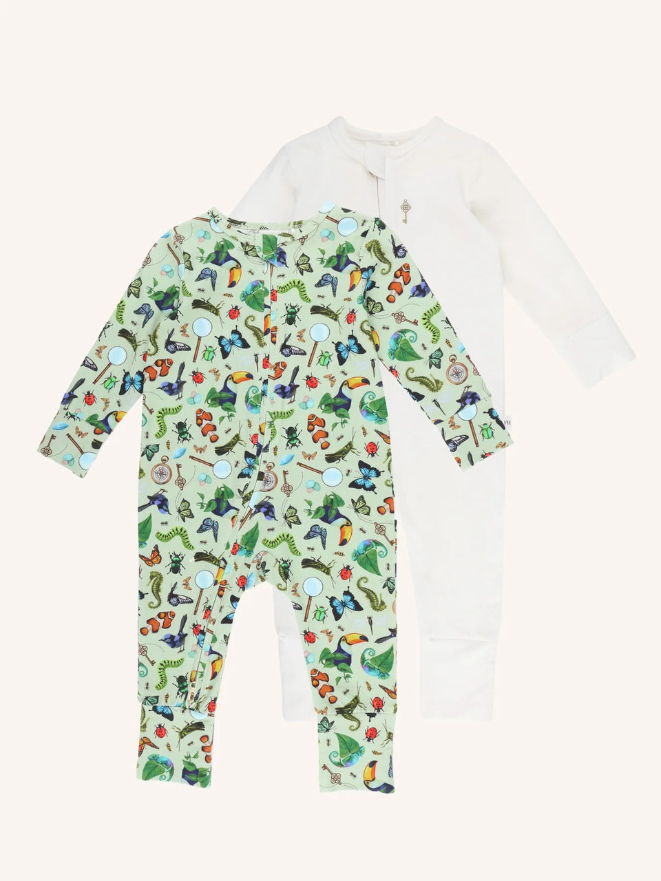 'Beautiful World Insects' Timeless Coverall Set | Basil by Fleur Harris. Australian Art Prints and Homewares. Green Door Decor. www.greendoordecor.com.au