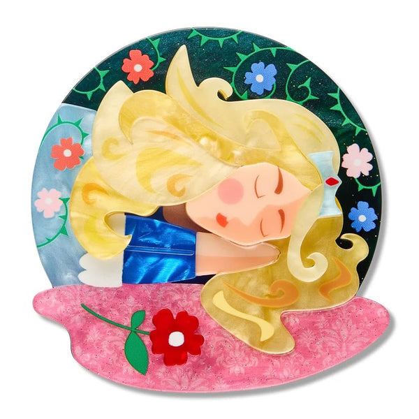 Beauty Sleep Brooch | Erstwilder x Pete Cromer Fairy Tales Collection. Australian Art Prints, Gifts, Fashion and Homewares. Green Door Decor. www.greendoordecor.com.au