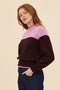 Bell Sleeve Alpaca Knit Jumper | Orchid + Burgundy | Frock Me Out. Australian Art Prints, Gifts, Fashion and Homewares. Green Door Decor. www.greendoordecor.com.au