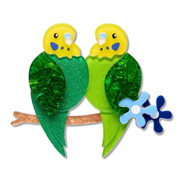 Best Budgies Brooch | Erstwilder. Australian Art Prints, Gifts, Fashion and Homewares. Green Door Decor. www.greendoordecor.com.au