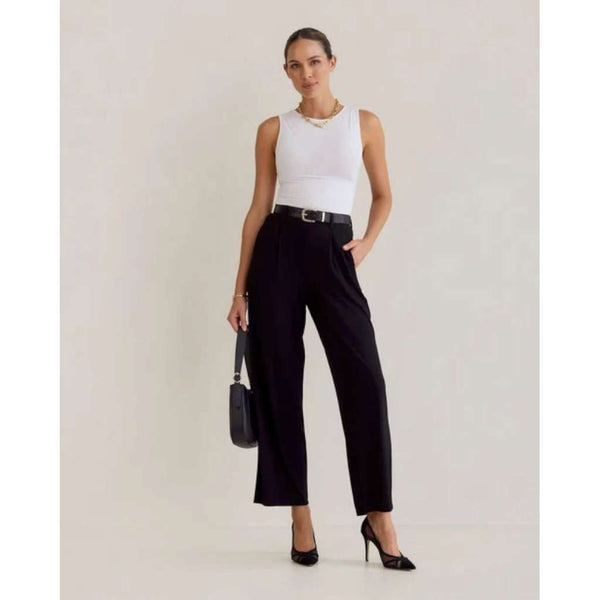 Billie Bamboo Wide Leg Dress Pant | Black by Lou Lou Australia. Australian Art Prints, Gifts, Fashion and Homewares. Green Door Decor. www.greendoordecor.com.au