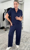 Billie Bamboo Wide Leg Dress Pant | Navy by Lou Lou Australia. Australian Art Prints, Gifts, Fashion and Homewares. Green Door Decor. www.greendoordecor.com.au
