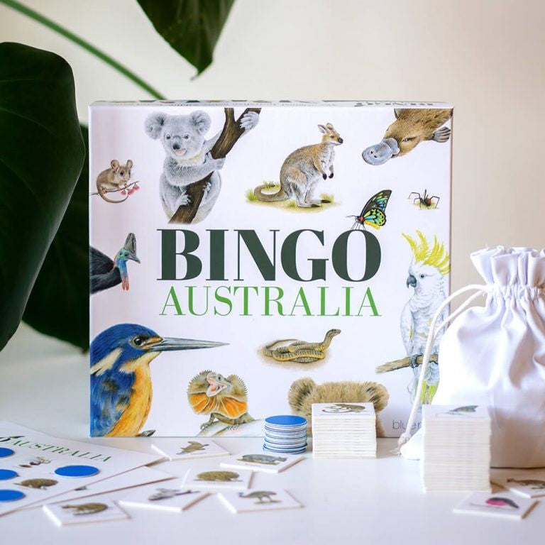 Bingo Australia | Popcorn Blue. Australian Art Prints, Gifts, Fashion and Homewares. Green Door Decor. www.greendoordecor.com.au