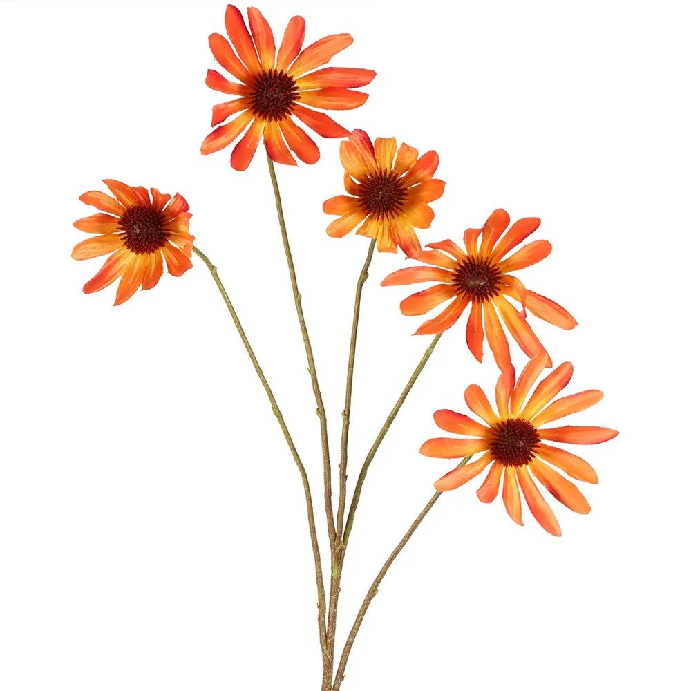 Faux Flower | Black Eyed Susan Stem 82cm - Orange. Australian Art Prints and Homewares. Green Door Decor. www.greendoordecor.com.au