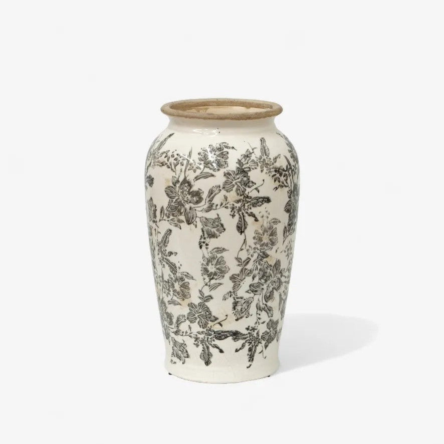 Small Floral Vase in Black by French Country Collections. Australian Art Prints and Homewares. Green Door Decor. www.greendoordecor.com.au