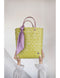 'Bliss' Mini Shopper with Scarf | Natural Lime by Handed By. Australian Art Prints and Homewares. Green Door Decor. www.greendoordecor.com.au