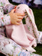 Blissful Bunny Comforter - Pink Lavender by Fleur Harris. Australian Art Prints and Homewares. Green Door Decor. www.greendoordecor.com.au