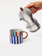 'Bloomie' Blue Stripe Mug by Jones and Co. Australian Art Prints, Fashion and Homewares. Green Door Decor. www.greendoordecor.com.au
