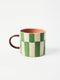 'Bloomie' Green Check Mug by Jones and Co. Australian Art Prints, Fashion and Homewares. Green Door Decor. www.greendoordecor.com.au