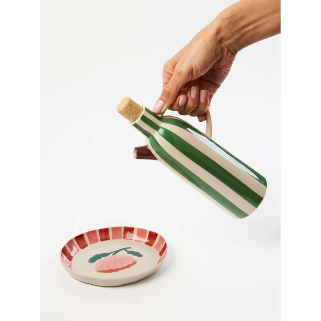 'Bloomie' Green Oil Pourer by Jones and Co. Australian Art Prints, Fashion and Homewares. Green Door Decor. www.greendoordecor.com.au