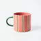 'Bloomie' Pink Stripe Mug by Jones and Co. Australian Art Prints, Fashion and Homewares. Green Door Decor. www.greendoordecor.com.au