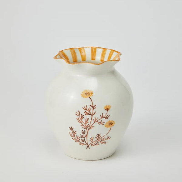 'Blossom' Squat Mustard Vase by Jones and Co. Australian Art Prints and Homewares. Green Door Decor. www.greendoordecor.com.au