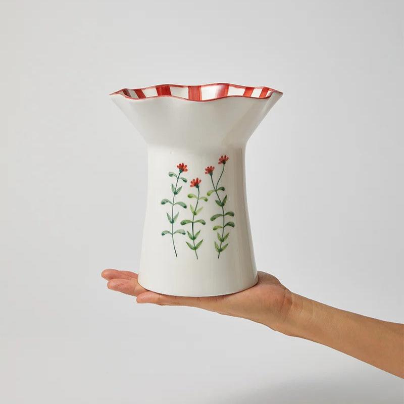 'Blossom' Tall Red Vase by Jones and Co. Australian Art Prints and Homewares. Green Door Decor. www.greendoordecor.com.au