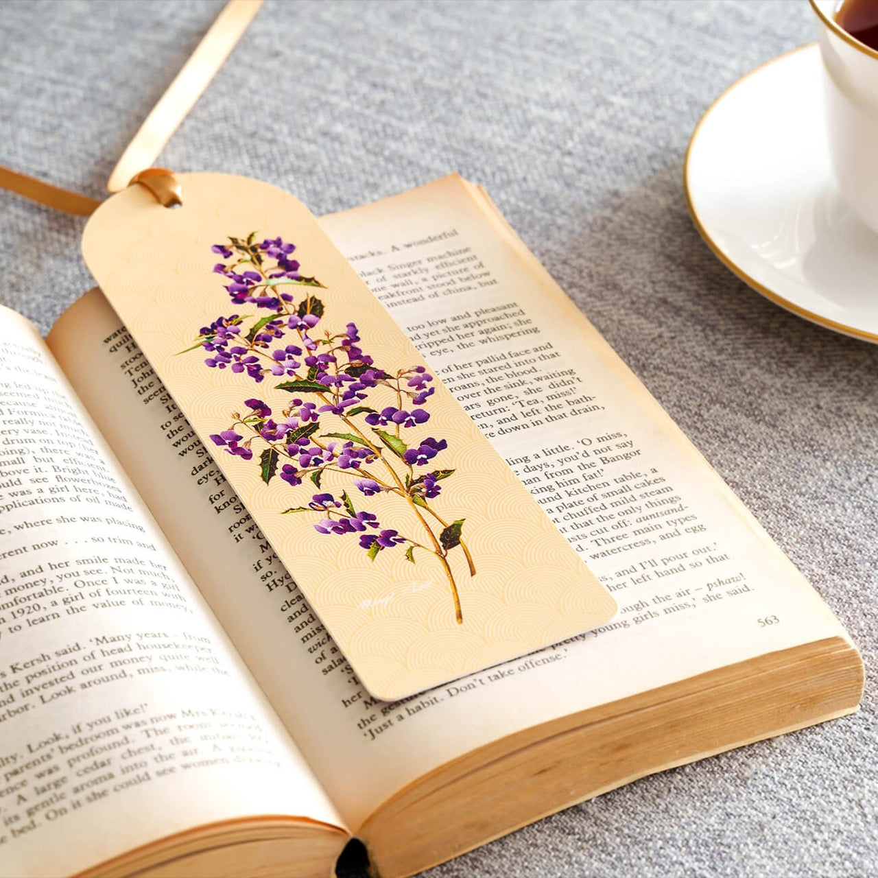 Blossoms Bookmark | Hovea by Bell Art. Australian Art Prints and Homewares. Green Door Decor. www.greendoordecor.com.au