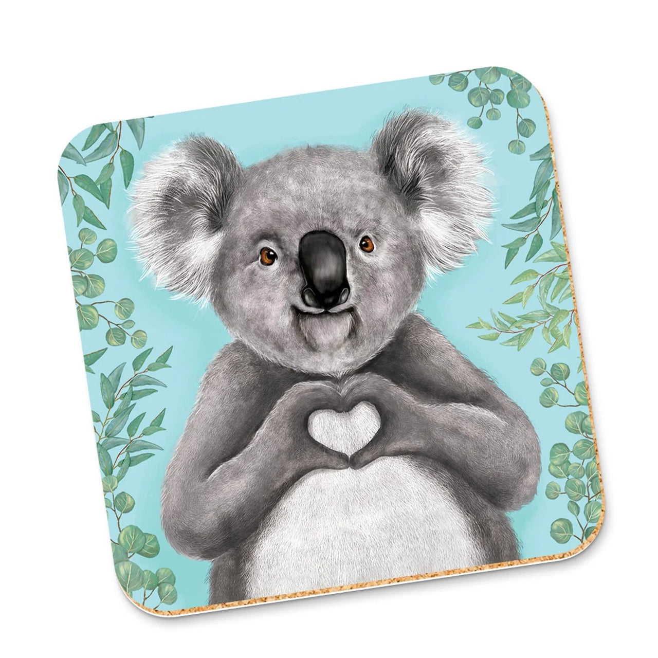 Corky Coaster | Bob The Koala by La La Land. Australian Art Prints and Homewares. Green Door Decor. www.greendoordecor.com.au