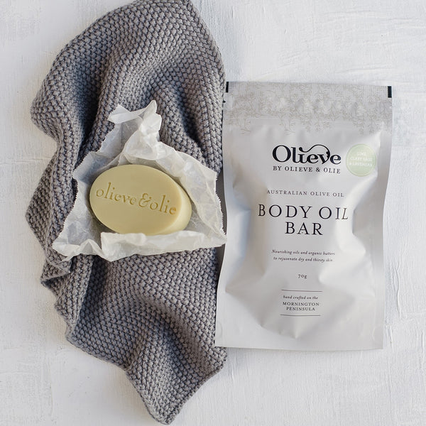 Body Oil Bar | Lime, Clary Sage & Lavender by Olieve and Olie. Australian Art Prints and Homewares. Green Door Decor. www.greendoordecor.com.au