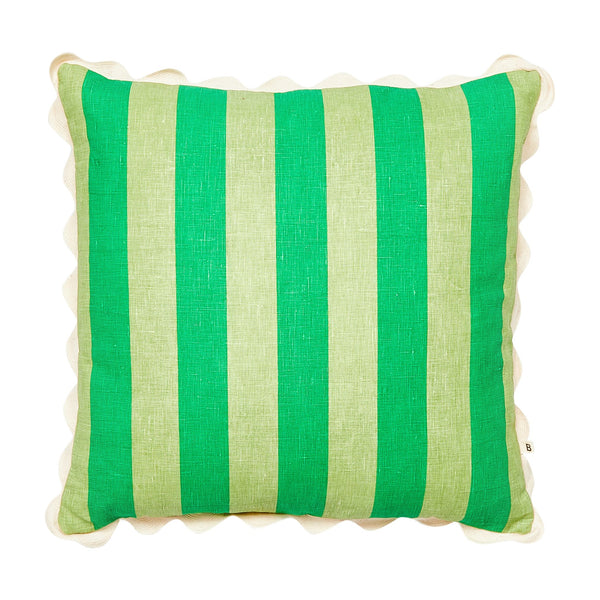 Cushion (50cm) | Bold Stripe Green by Bonnie and Neil. Australian Art Prints and Homewares. Green Door Decor. www.greendoordecor.com.au