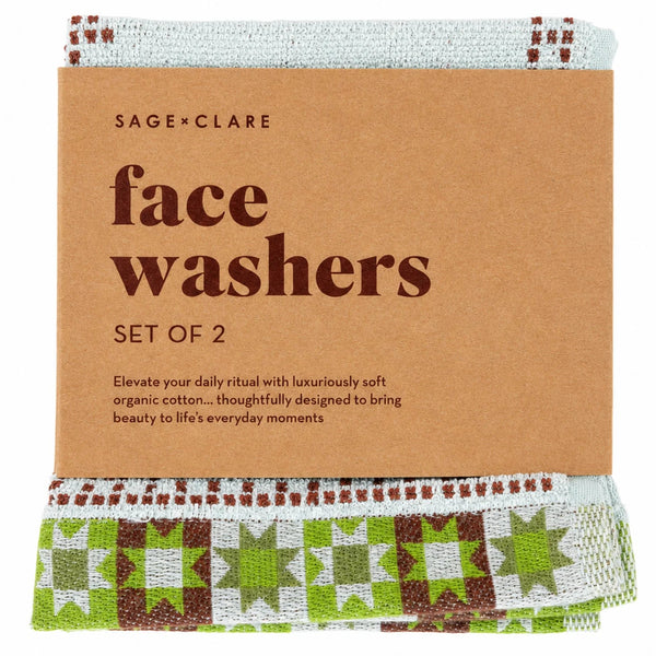 'Bonny' Face Washer Set | Fluorite by Sage & Clare. Australian Art Prints, Gifts, Fashion and Homewares. Green Door Decor. www.greendoordecor.com.au