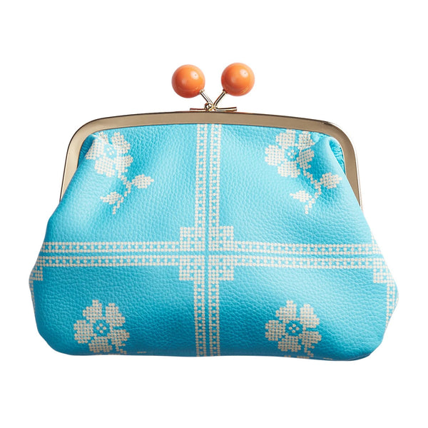 'Bonny' Large Purse | Turquoise by Sage and Clare. Australian Art Prints, Gifts, Fashion and Homewares. Green Door Decor. www.greendoordecor.com.au