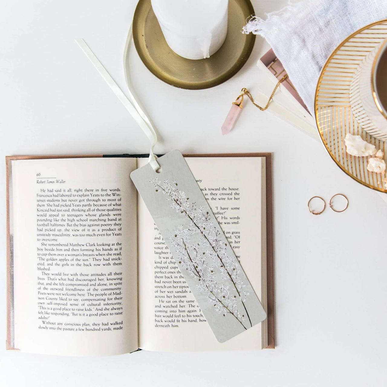 White Collection Bookmark | Smokebush