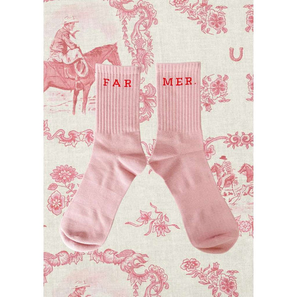 'Pink' Boot Socks | FAR MER. by Whitney | Whitney Spicer Art. Australian Art Prints, Fashion and Homewares. Green Door Decor. www.greendoordecor.com.au