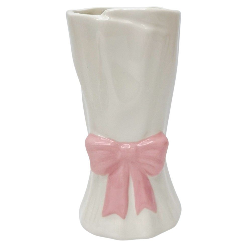 Bow Vase | Pink/White by Urban Products. Australian Art Prints, Fashion and Homewares. Green Door Decor. www.greendoordecor.com.au