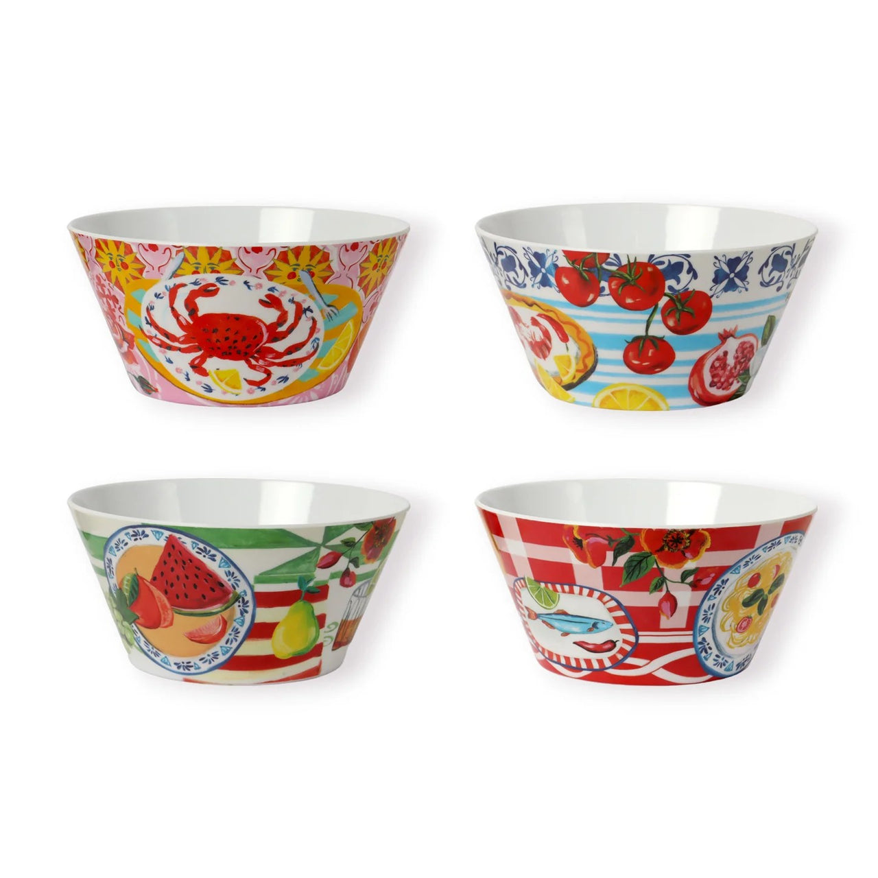 Bowl Set | Italian Summer by La La Land. Australian Art Prints and Homewares. Green Door Decor. www.greendoordecor.com.au