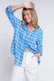 Boyfriend Linen Shirt | Blue Picnic Check by Hut Clothing. Australian Art Prints and Homewares. Green Door Decor. www.greendoordecor.com.au
