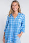 Boyfriend Linen Shirt | Blue Picnic Check by Hut Clothing. Australian Art Prints and Homewares. Green Door Decor. www.greendoordecor.com.au