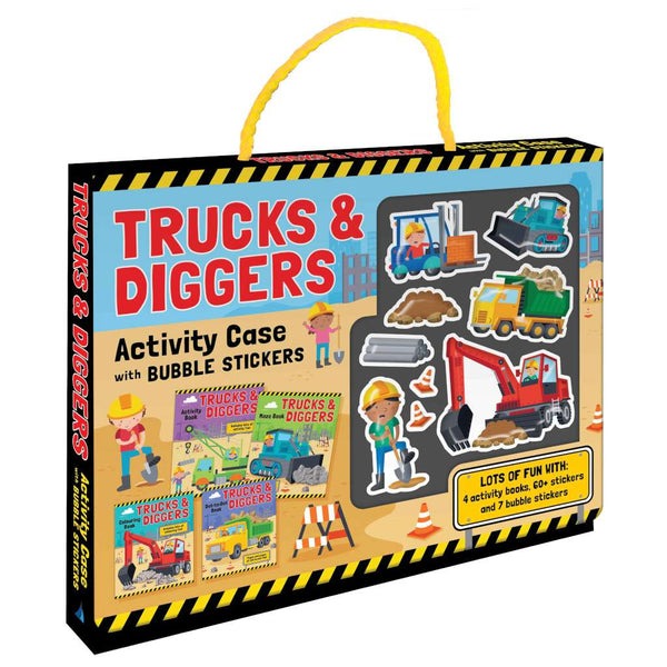 Bubble Sticker Activity Case | Trucks & Diggers by Lake Press. Australian Art Prints and Homewares. Green Door Decor. www.greendoordecor.com.au