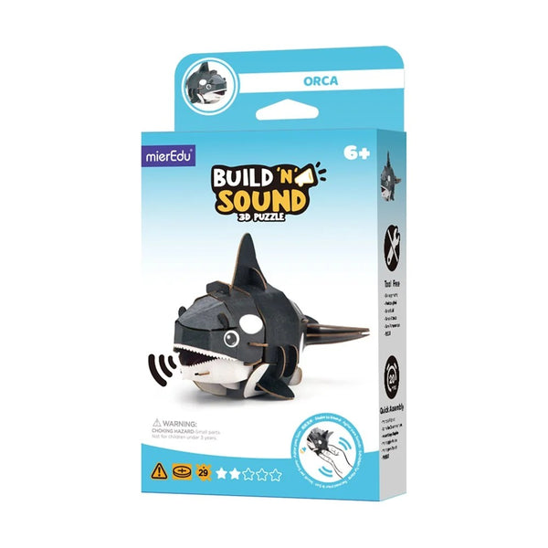 Build n Sound 3D Puzzle | Orca | mierEdu by Johnco. Australian Art Prints, Gifts, Fashion and Homewares. Green Door Decor. www.greendoordecor.com.au