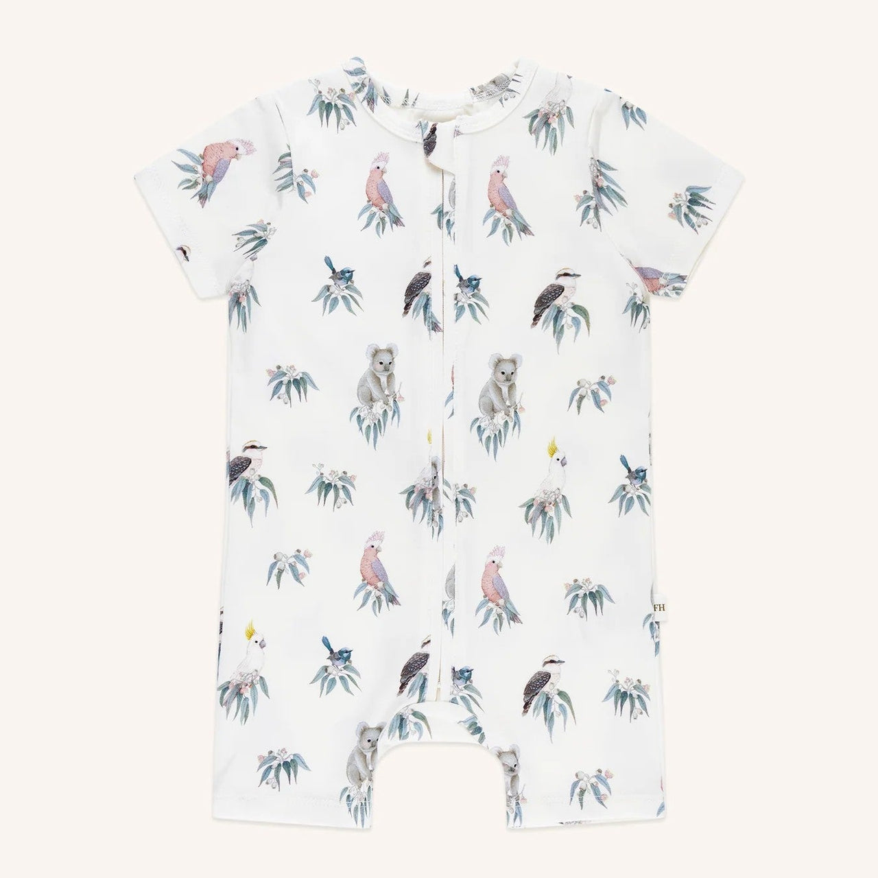 'Bush Babies' Mini Bush Baby Coverall - Bush Melody by Fleur Harris. Australian Art Prints and Homewares. Green Door Decor. www.greendoordecor.com.au