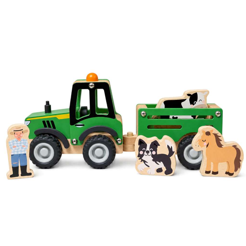 Bush Buddies | Farm Tractor with Animals by Eleganter Australia. Australian Art Prints, Gifts, Fashion and Homewares. Green Door Decor. www.greendoordecor.com.au
