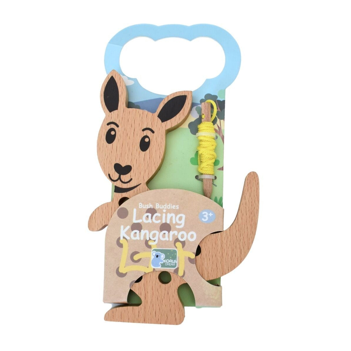 Bush Buddies Lacing Kangaroo by Eleganter Australia. Australian Art Prints, Gifts, Fashion and Homewares. Green Door Decor. www.greendoordecor.com.au