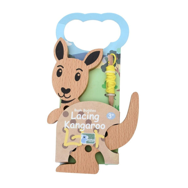 Bush Buddies Lacing Kangaroo by Eleganter Australia. Australian Art Prints, Gifts, Fashion and Homewares. Green Door Decor. www.greendoordecor.com.au